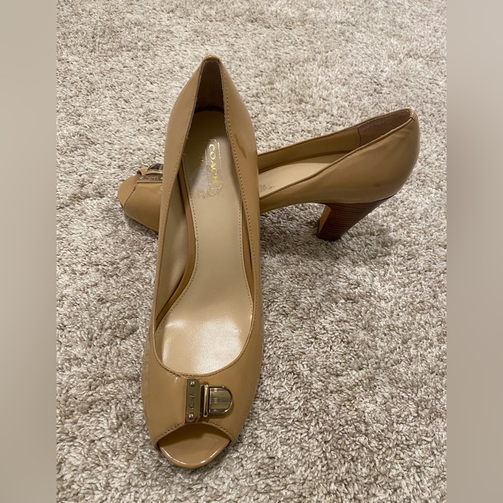 Coach Tan and Brown Heels
